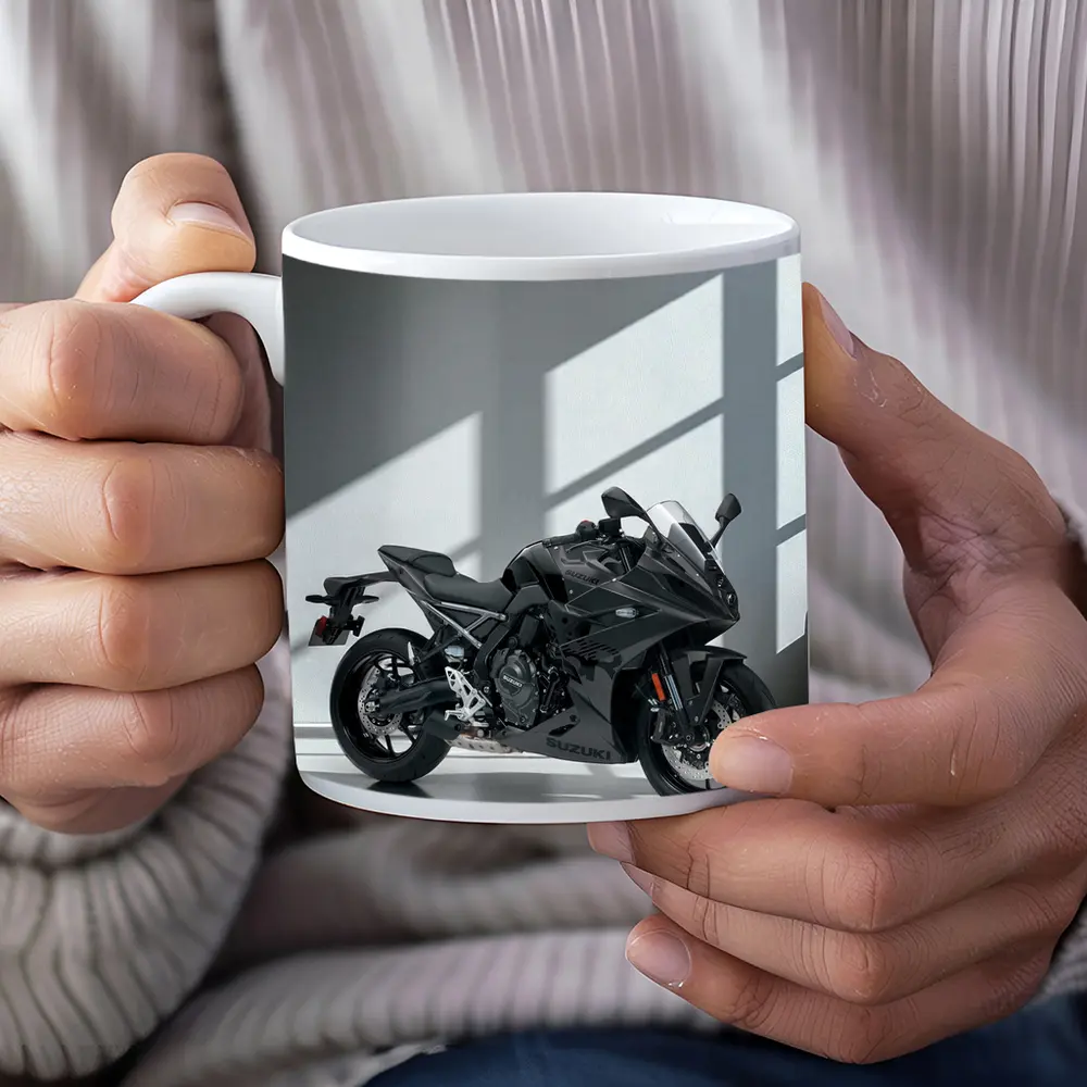 Suzuki Sport Bike Black Minimal Studio – Mugs