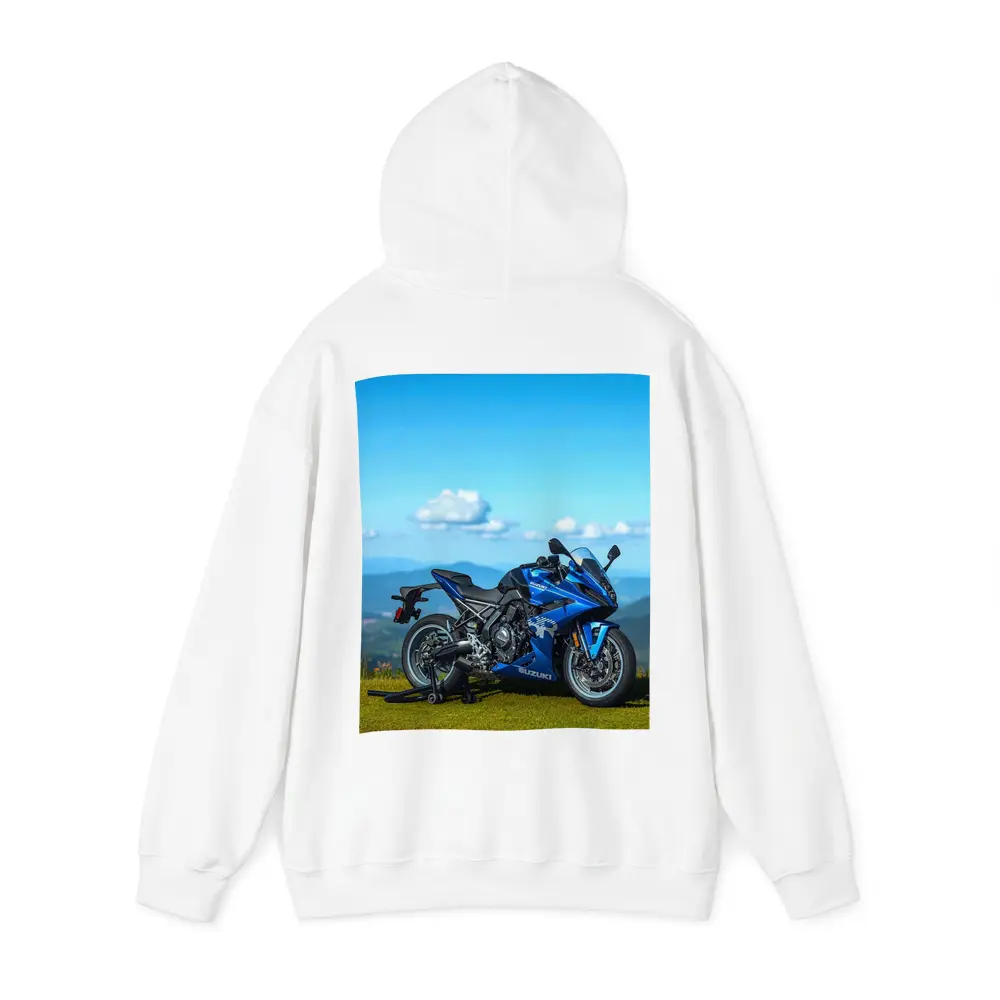 Suzuki GSX Superbike Blue Mountain Landscape – Hoodies