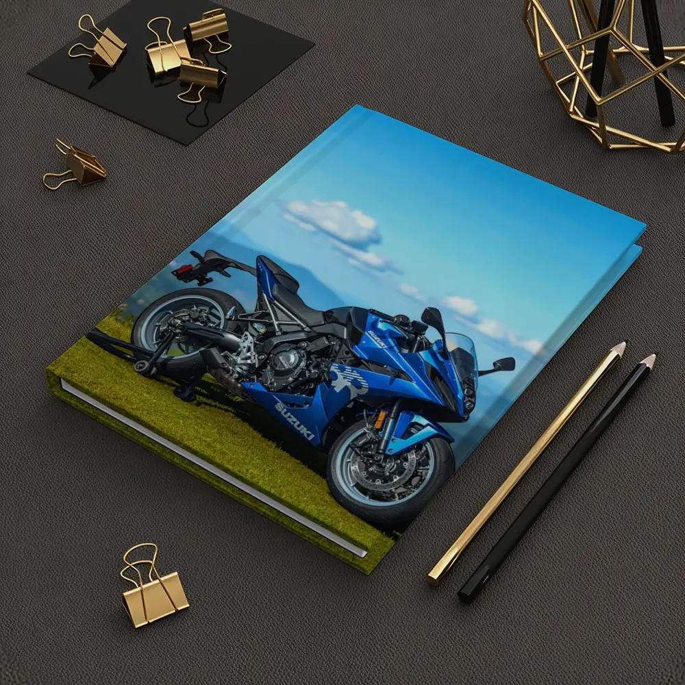Suzuki GSX Superbike Blue Mountain Landscape – Notebooks