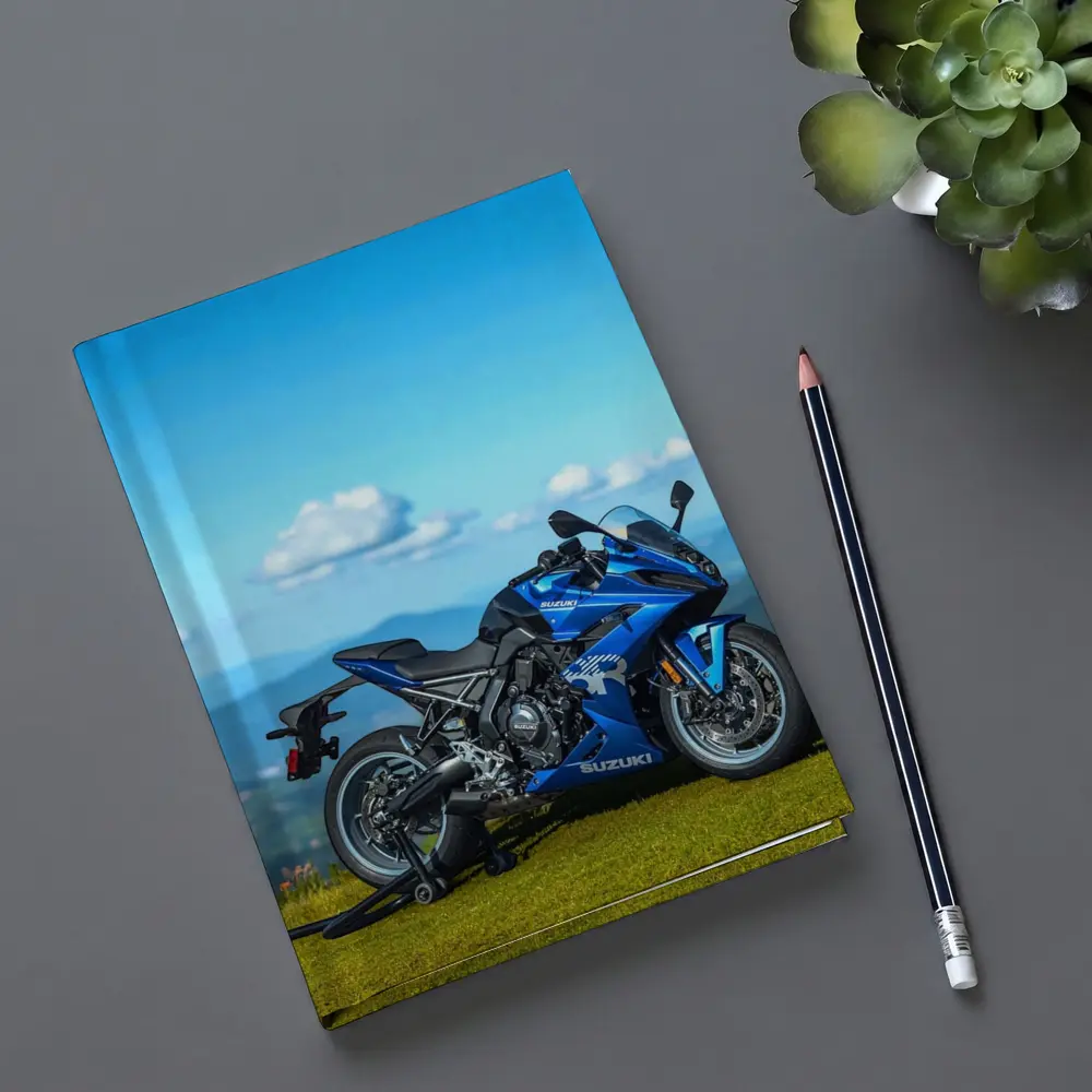 Suzuki GSX Superbike Blue Mountain Landscape – Notebooks