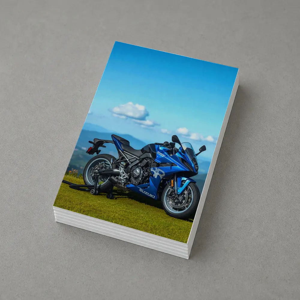 Suzuki GSX Superbike Blue Mountain Landscape – Postcards