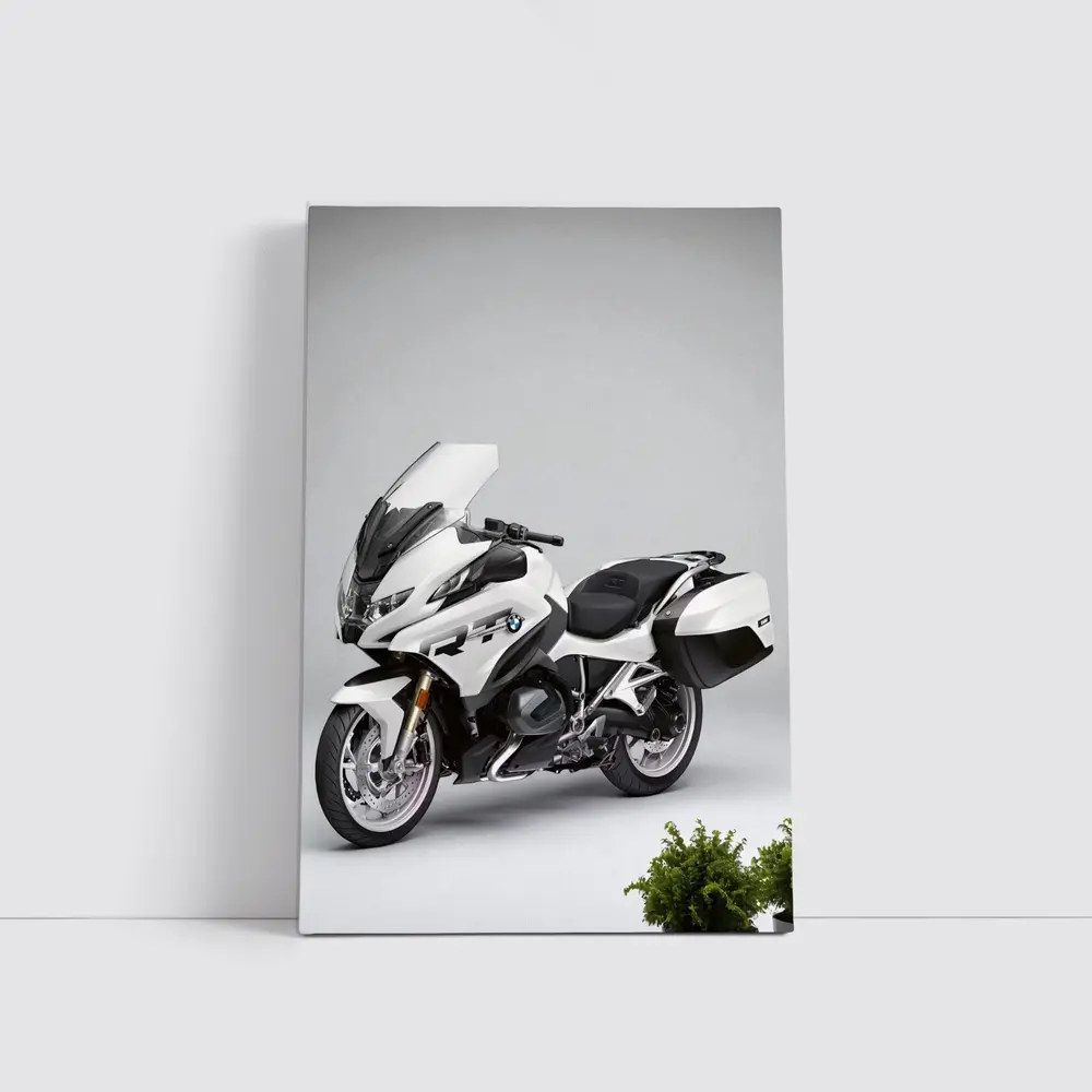 BMW R1250RT Touring Motorcycle White Studio – Wall Art