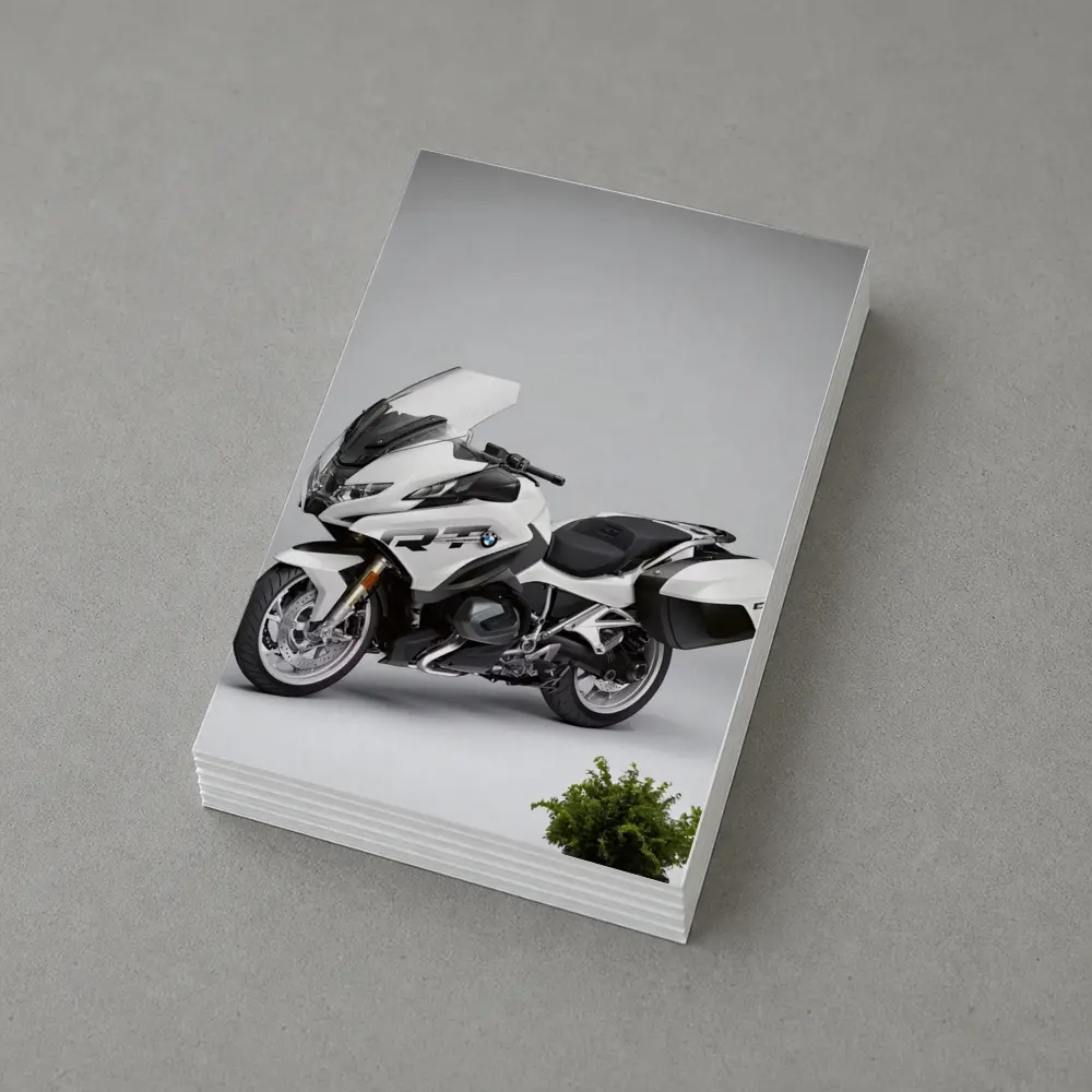 BMW R1250RT Touring Motorcycle White Studio – Postcards