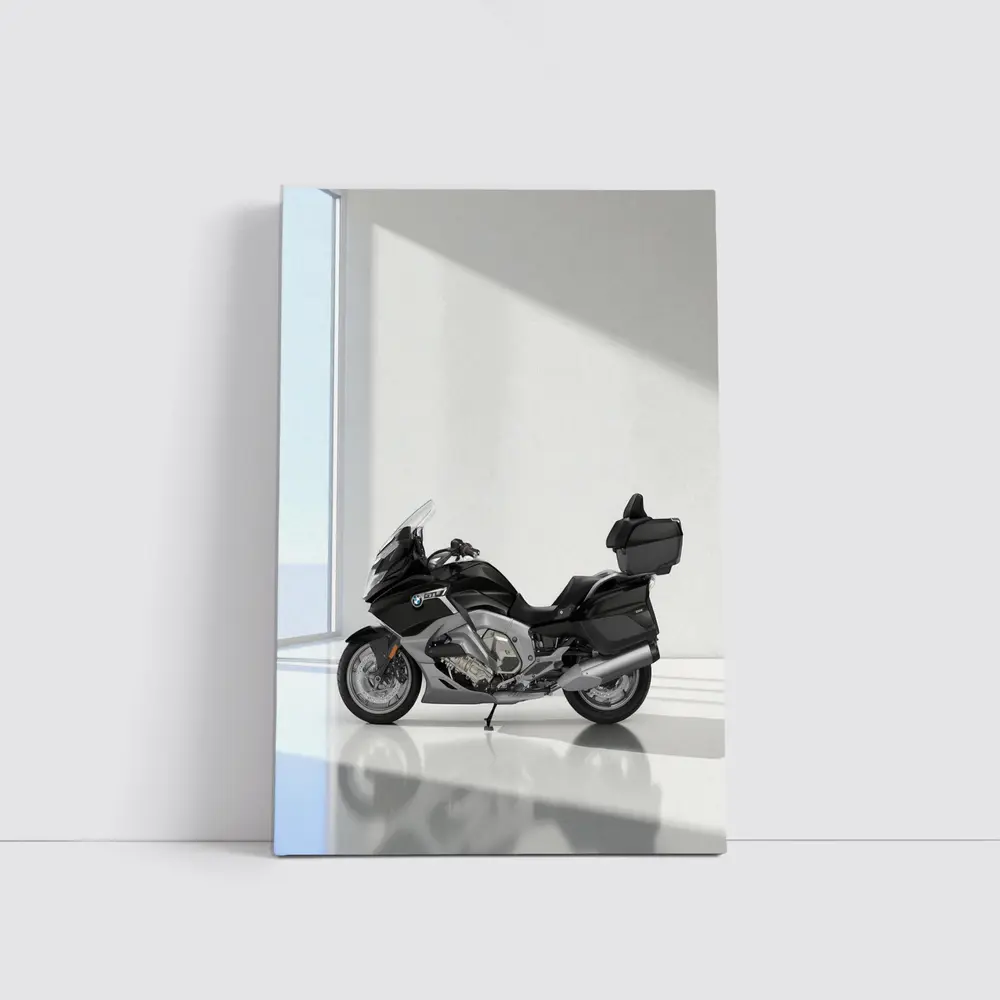 BMW Touring Motorcycle Black Minimal Studio – Wall Art