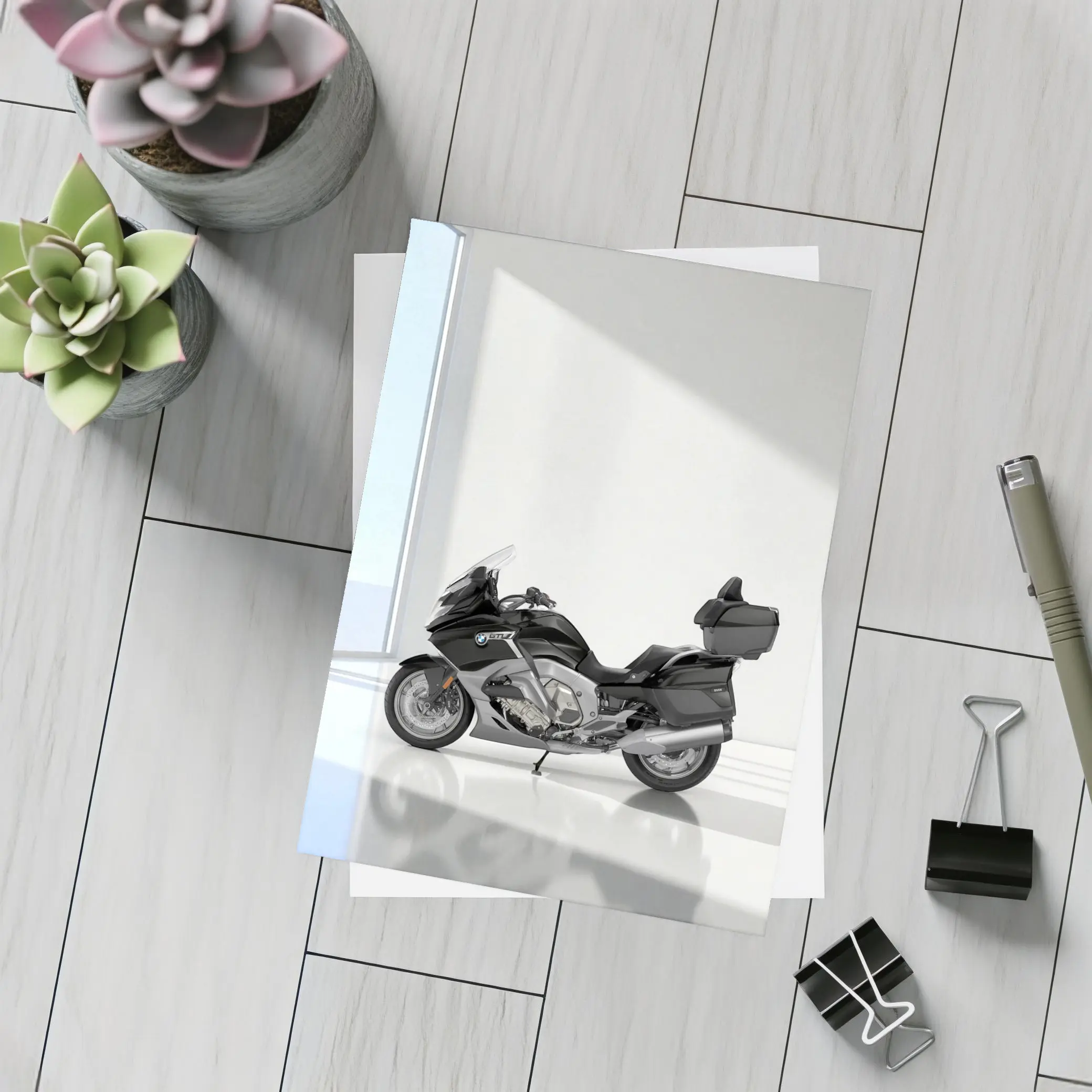 BMW Touring Motorcycle Black Minimal Studio – Postcards
