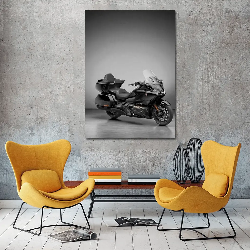 Honda Gold Wing Touring Motorcycle Gray Studio – Wall Art