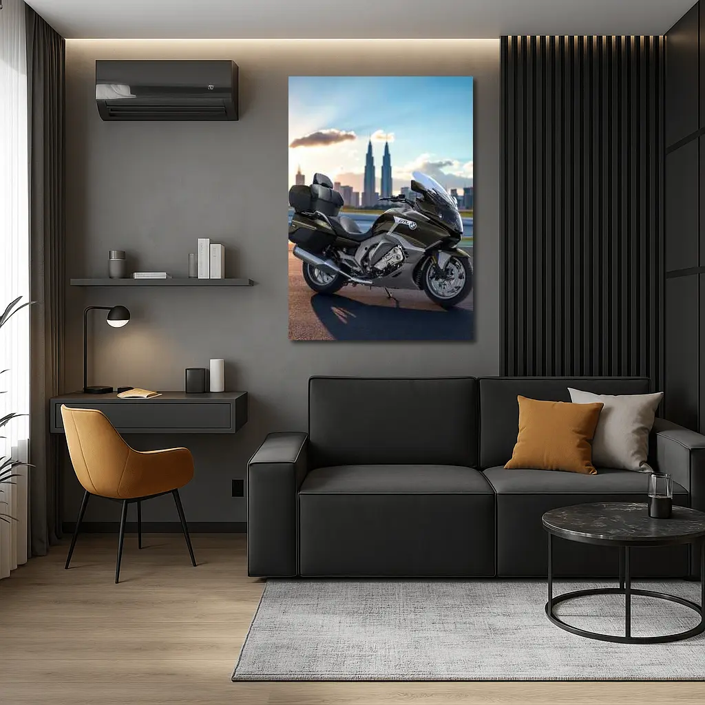 BMW K1600 GTL Touring Motorcycle City Skyline – Wall Art