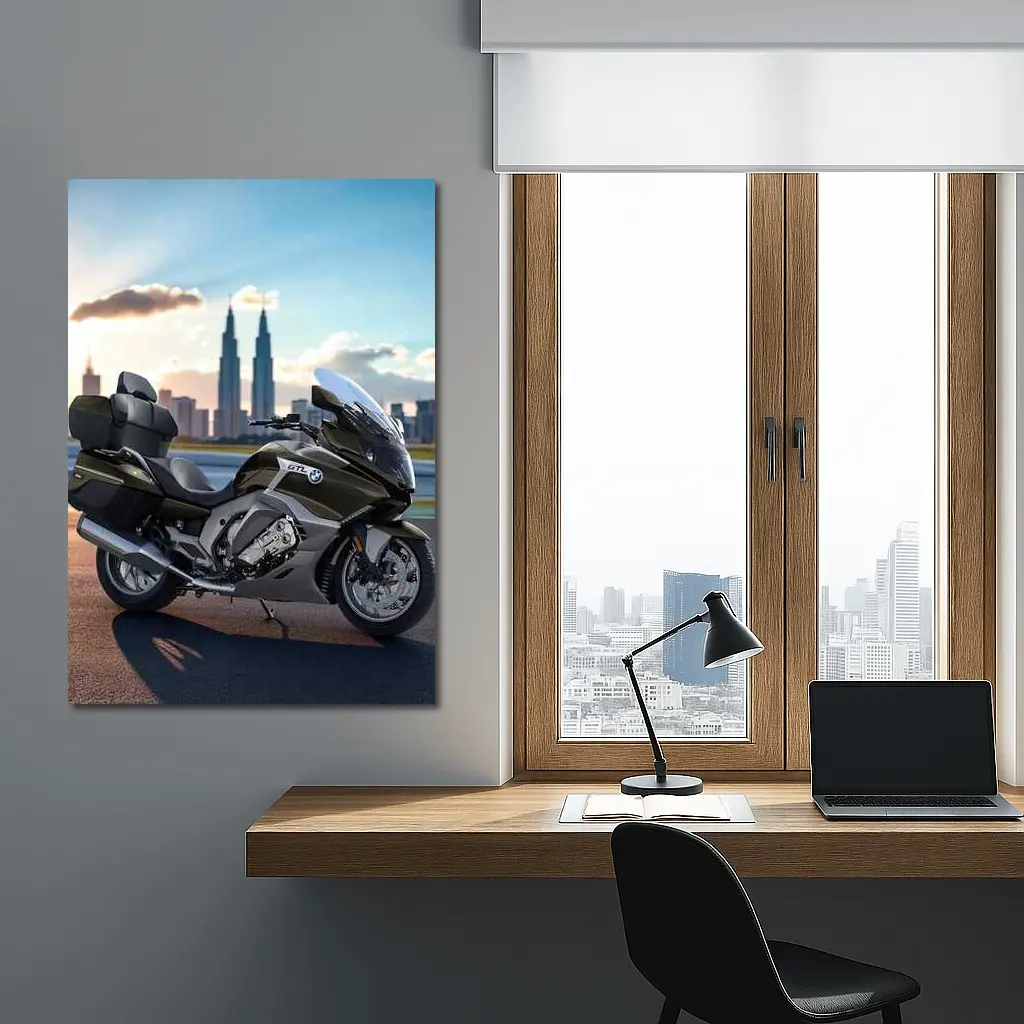 BMW K1600 GTL Touring Motorcycle City Skyline – Wall Art