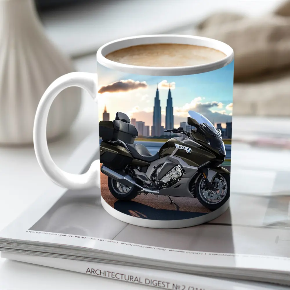 BMW K1600 GTL Touring Motorcycle City Skyline – Mugs