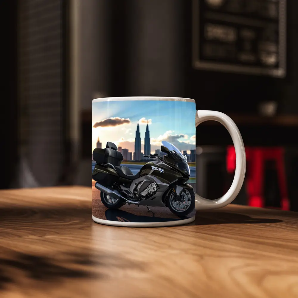 BMW K1600 GTL Touring Motorcycle City Skyline – Mugs