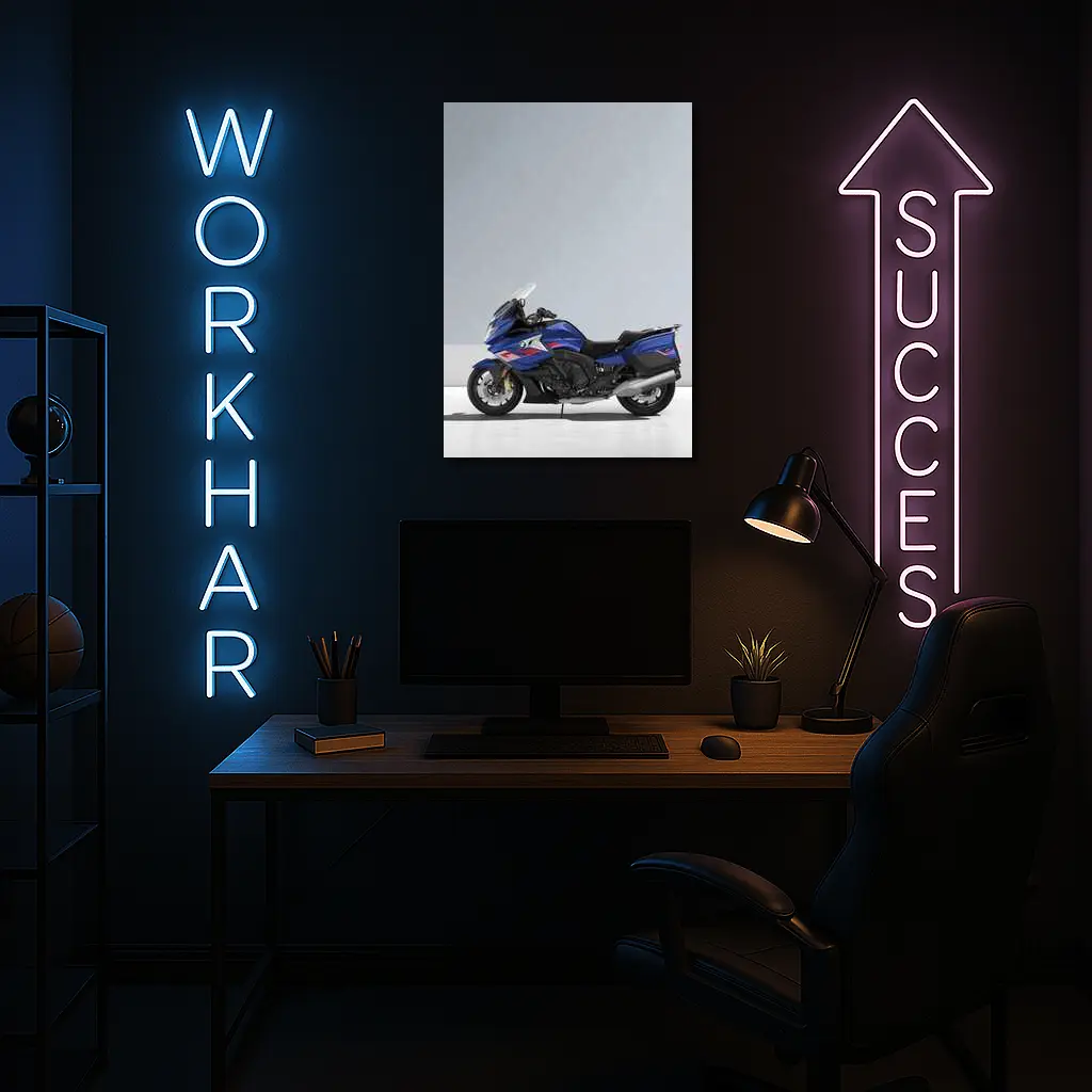 BMW Touring Motorcycle Blue Gray Studio – Wall Art