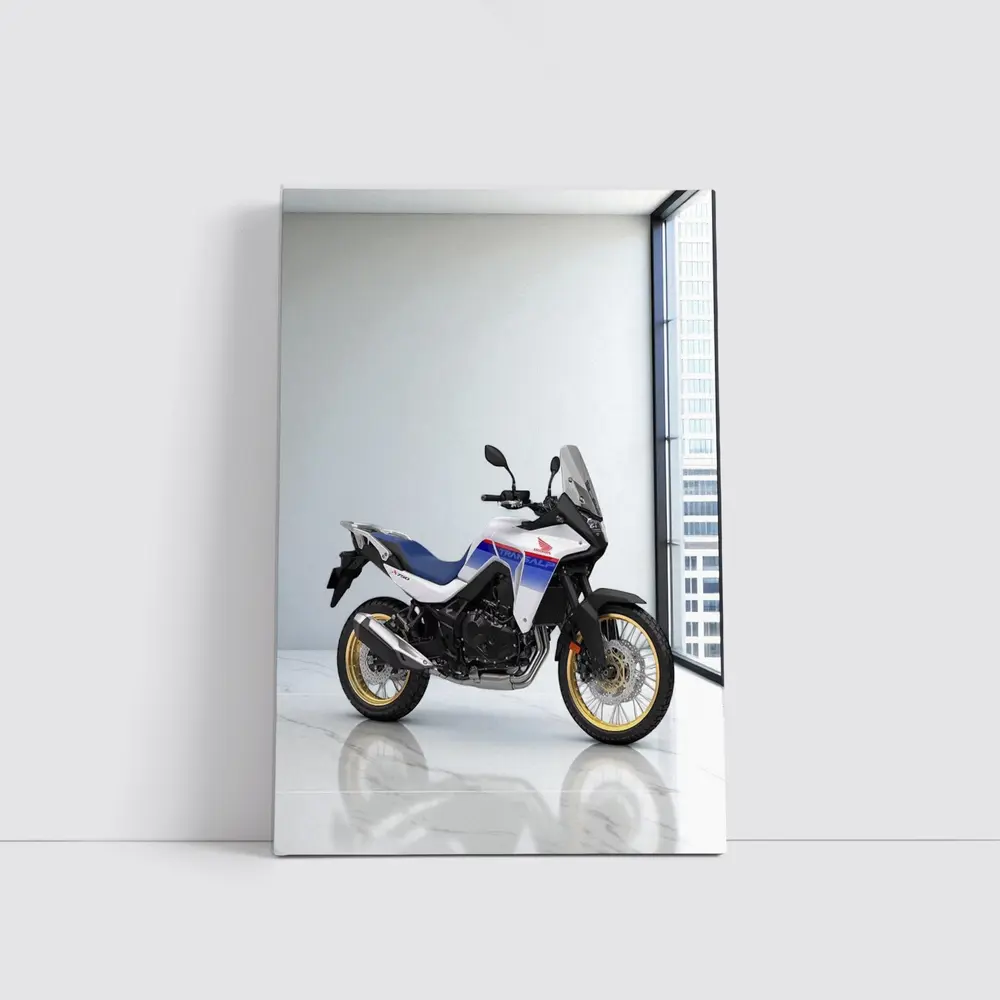 Honda Africa Twin Adventure Motorcycle White Studio – Wall Art