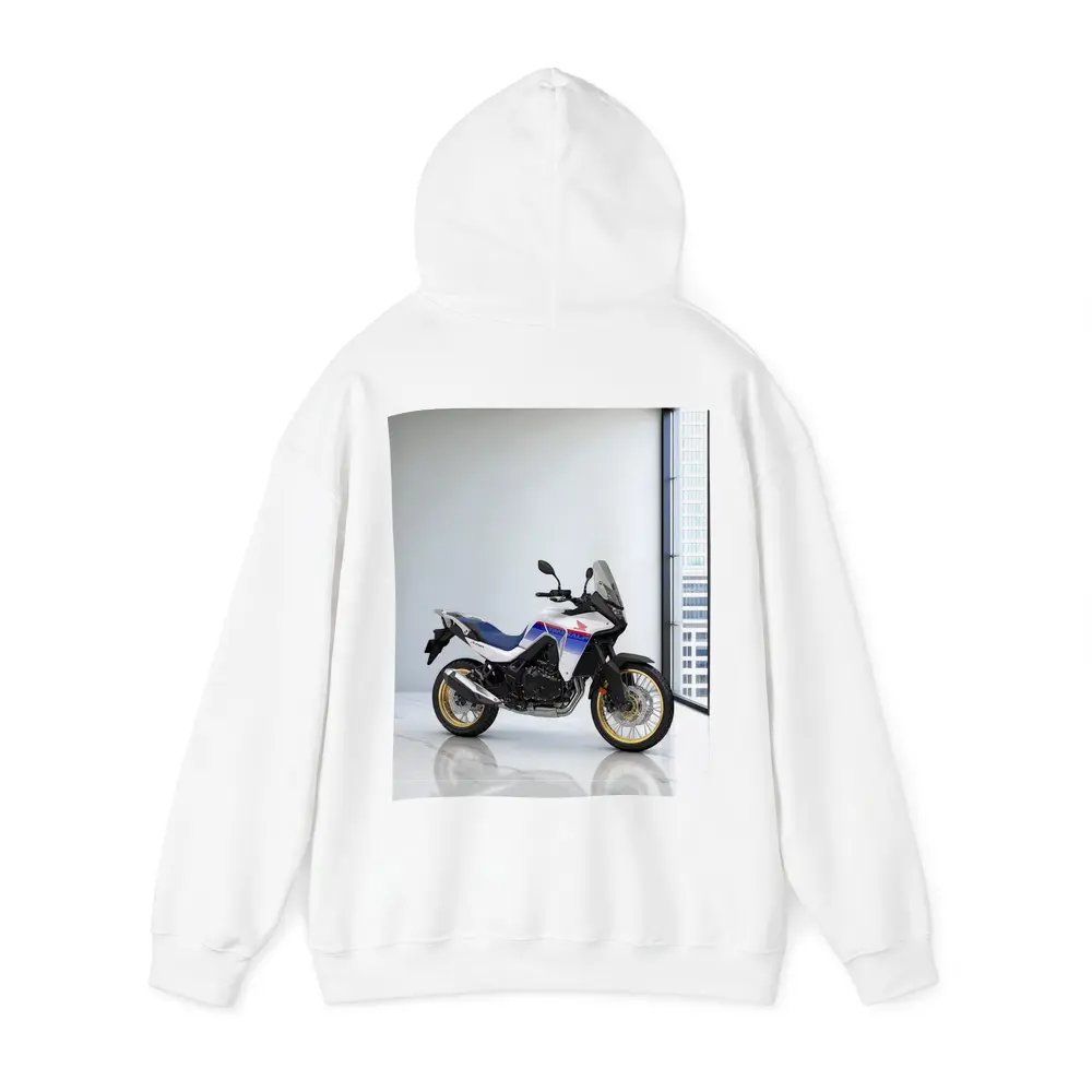 Honda Africa Twin Adventure Motorcycle White Studio – Hoodies