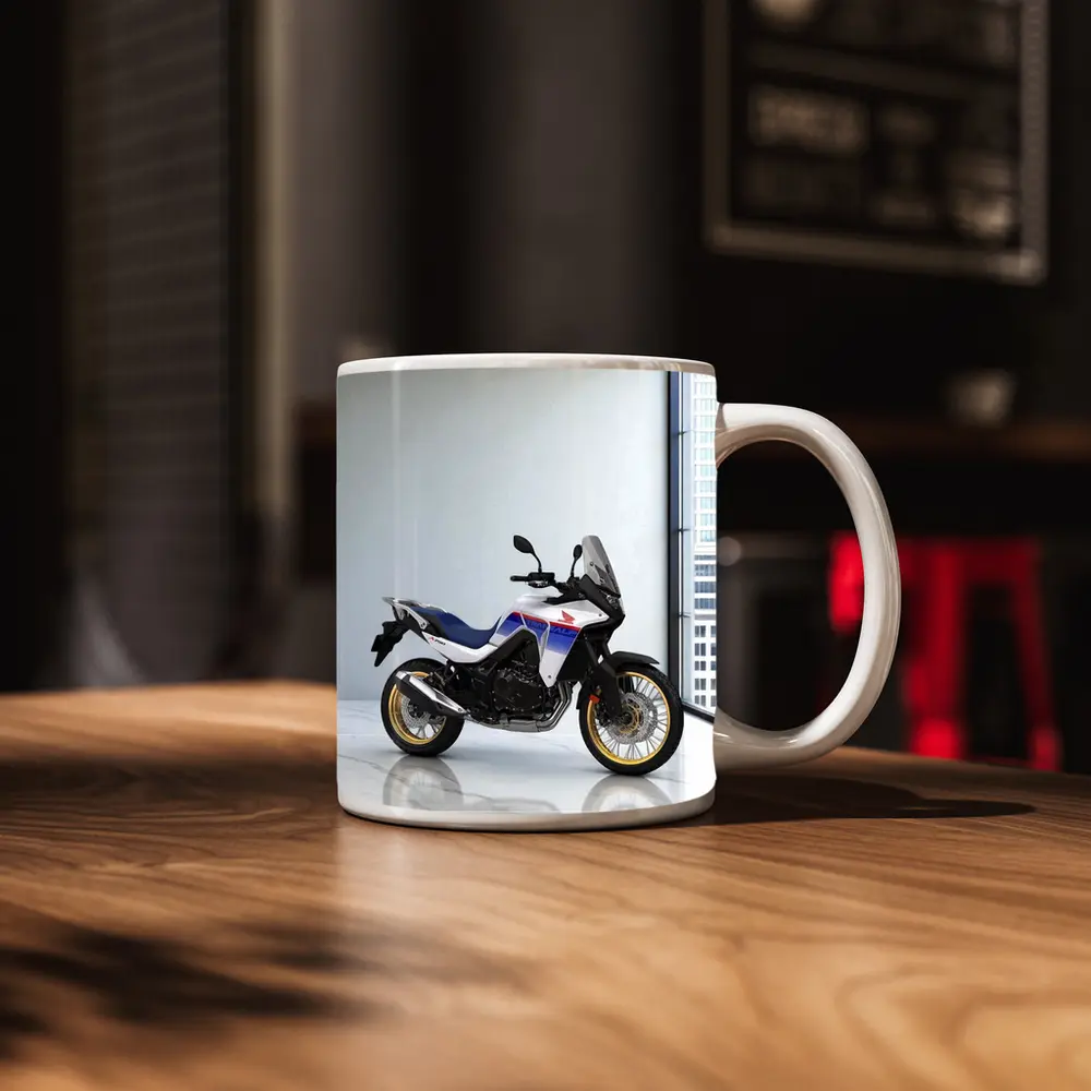 Honda Africa Twin Adventure Motorcycle White Studio – Mugs