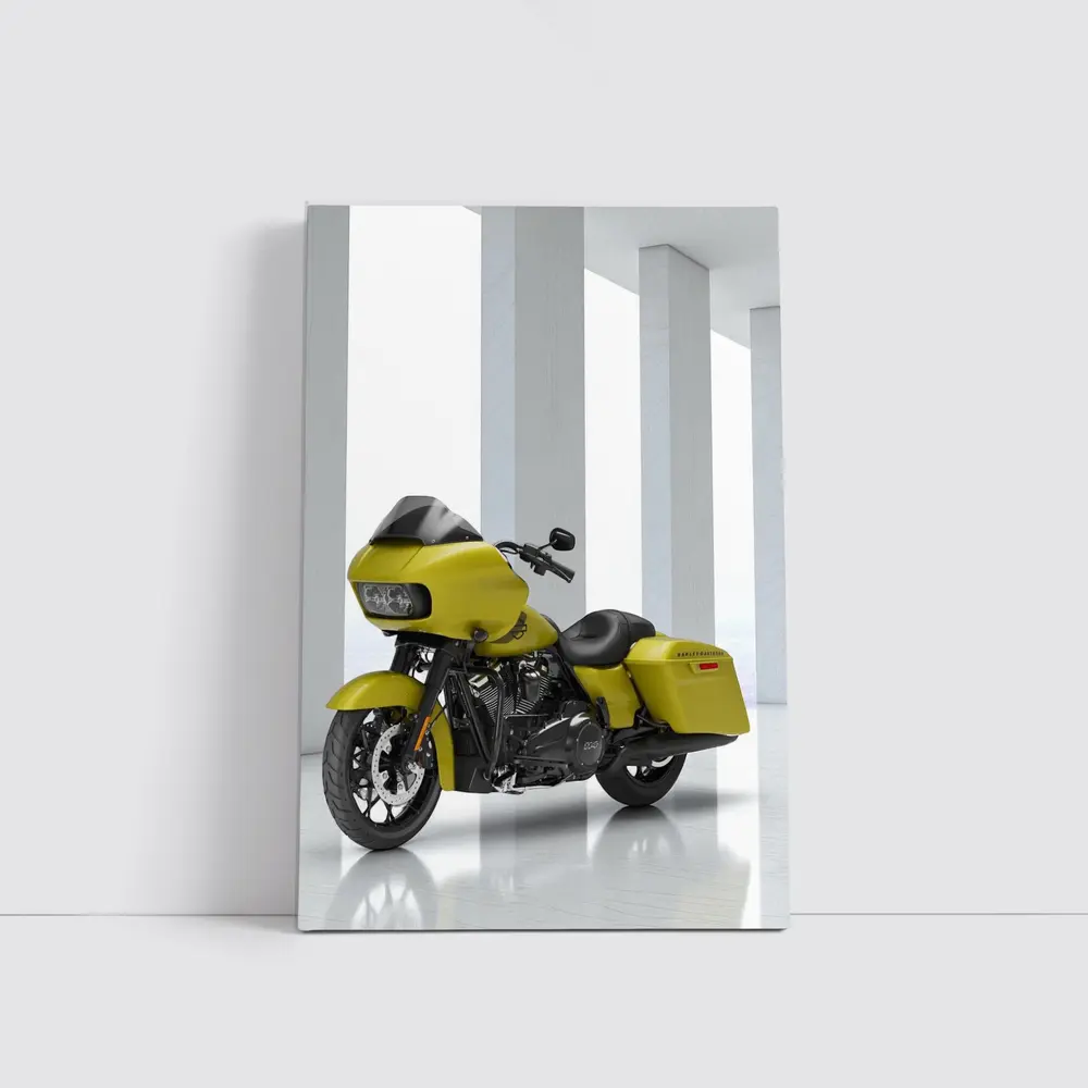 Harley Davidson Road Glide Yellow Studio Shot – Wall Art
