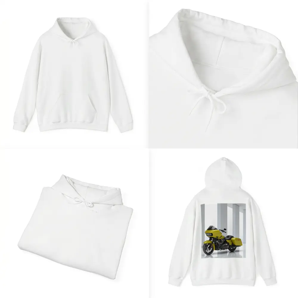 Harley Davidson Road Glide Yellow Studio Shot – Hoodies
