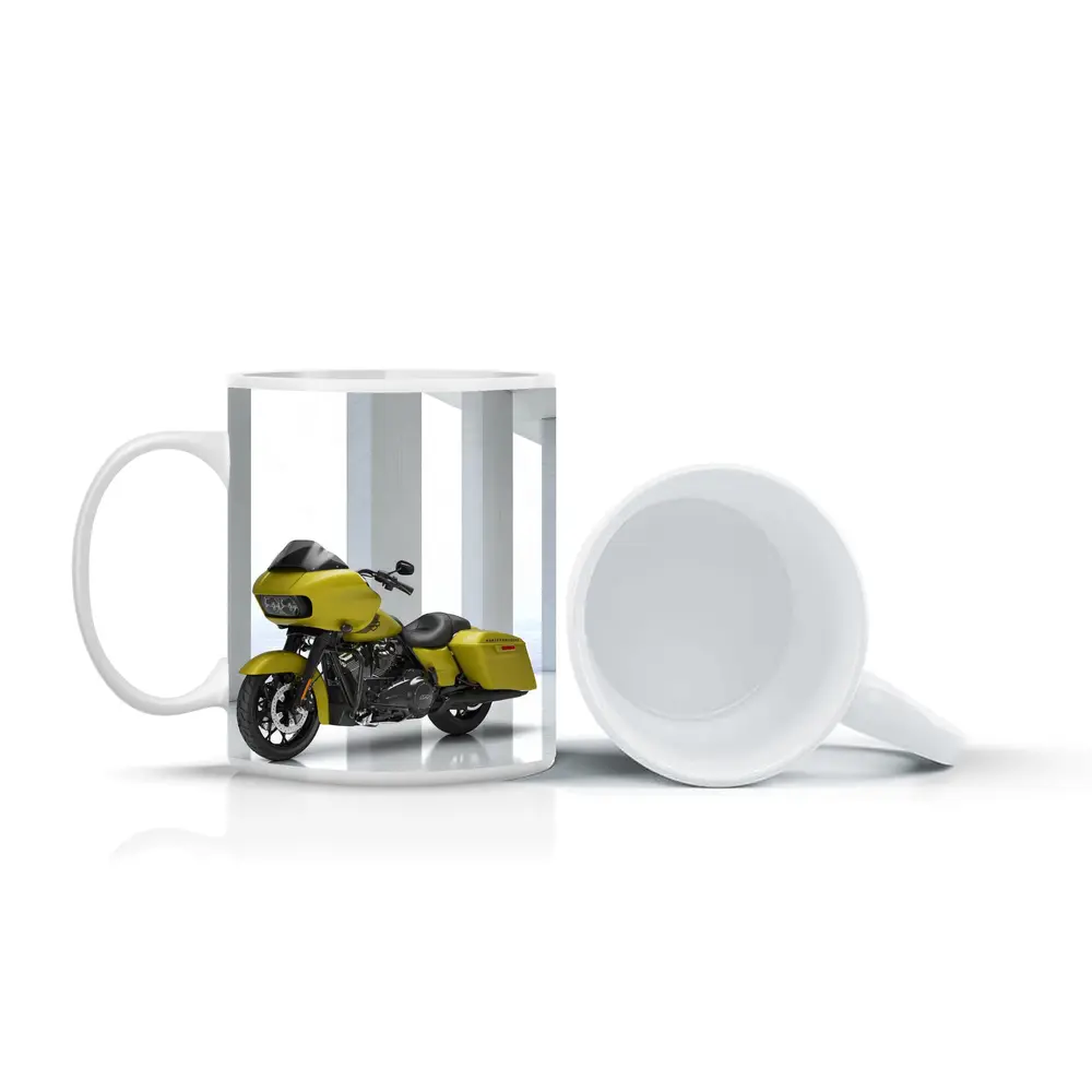 Harley Davidson Road Glide Yellow Studio Shot – Mugs