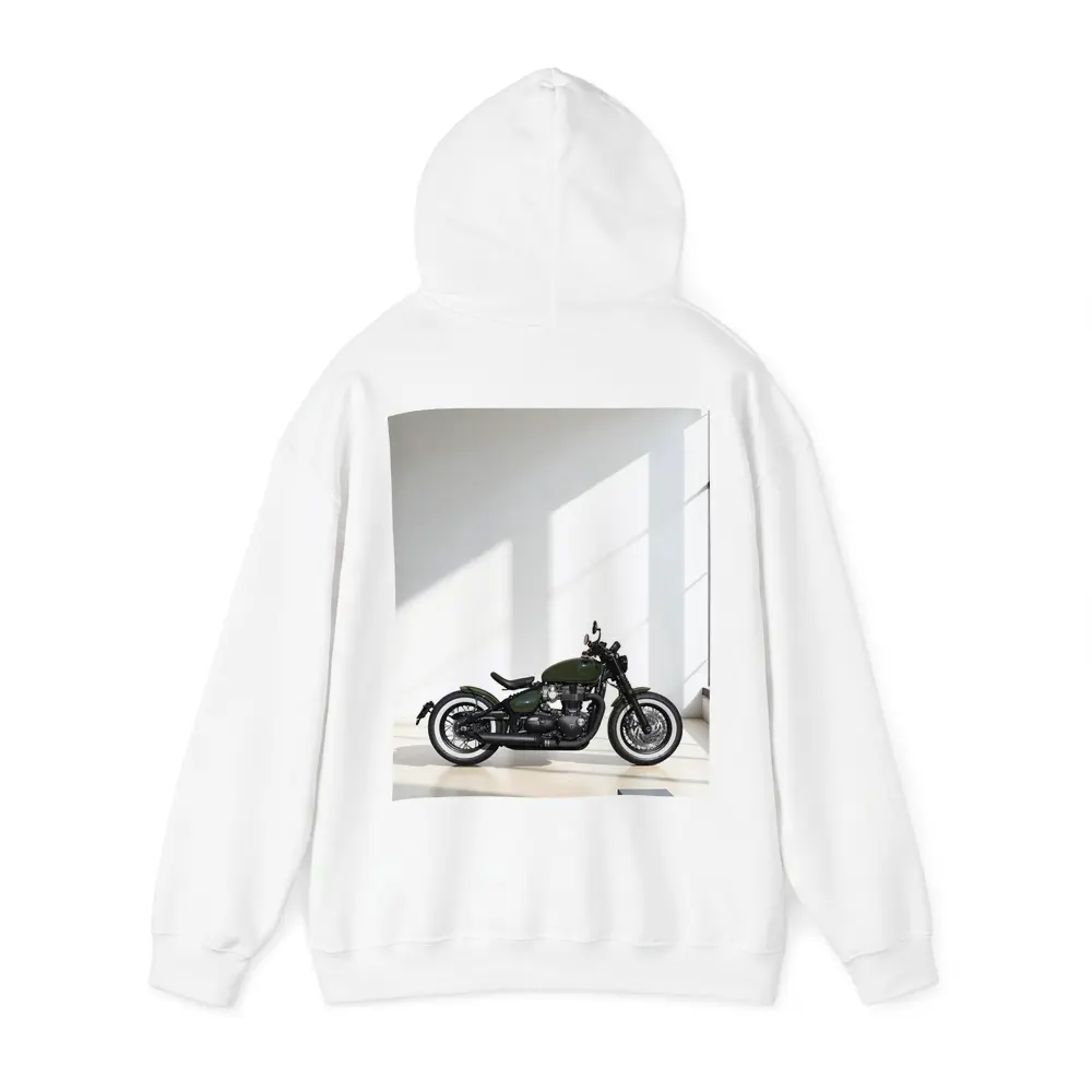 Triumph Bobber Green Motorcycle Minimal Studio – Hoodies