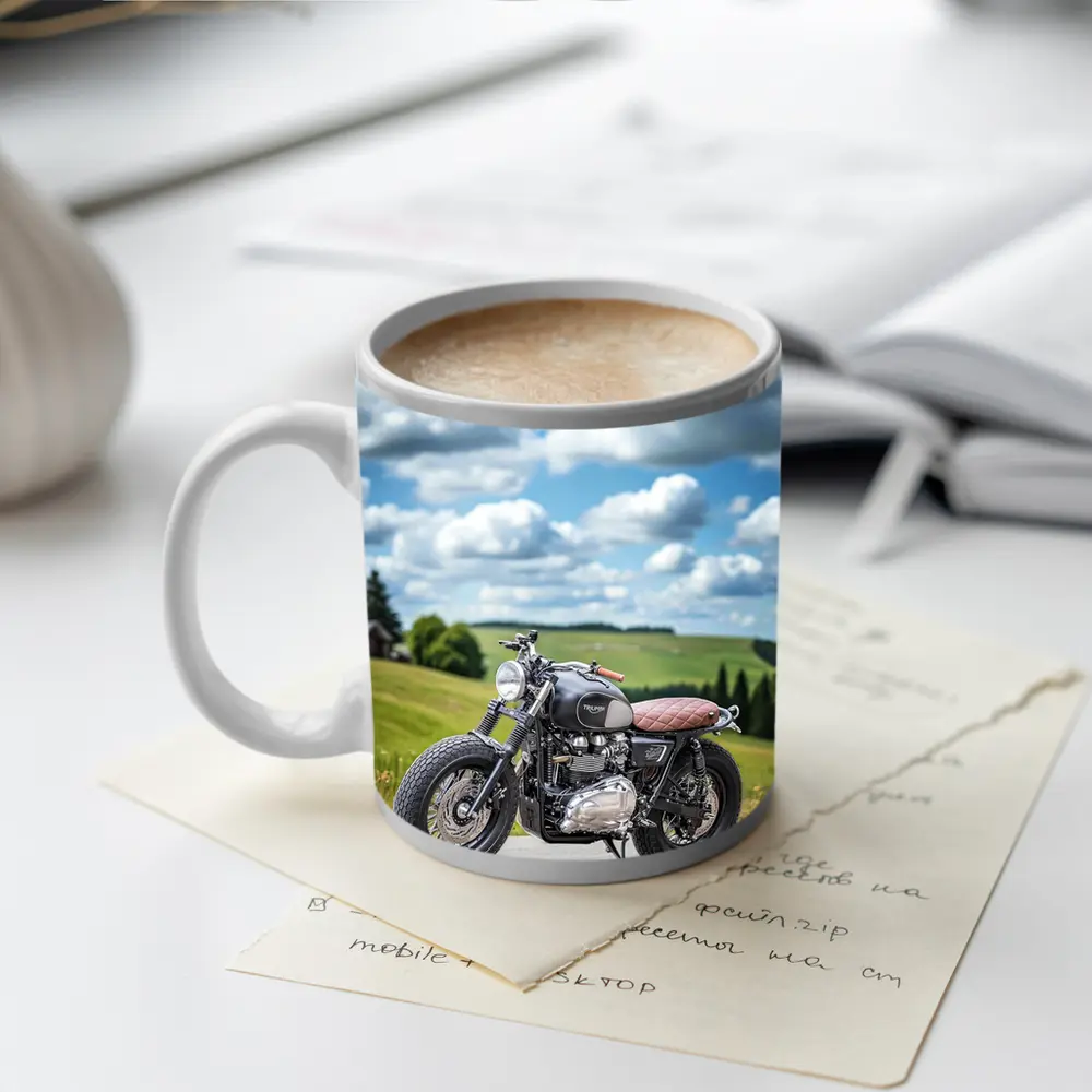 Triumph Bonneville Cafe Racer Green Hills – Mugs