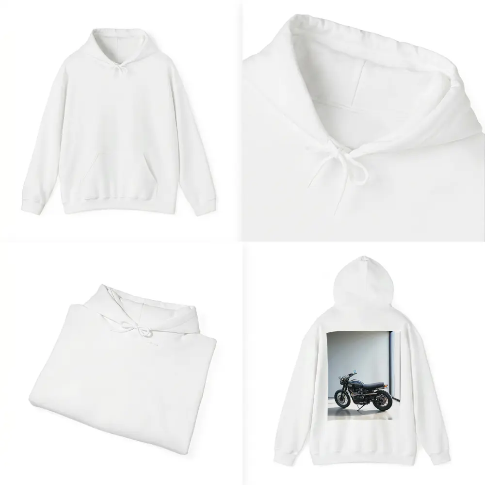 Black Triumph Scrambler Motorcycle Minimal Room – Hoodies