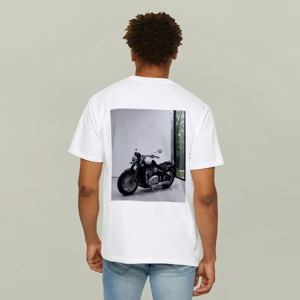 Triumph Bobber Motorcycle Minimalist Studio Setting – T-Shirts