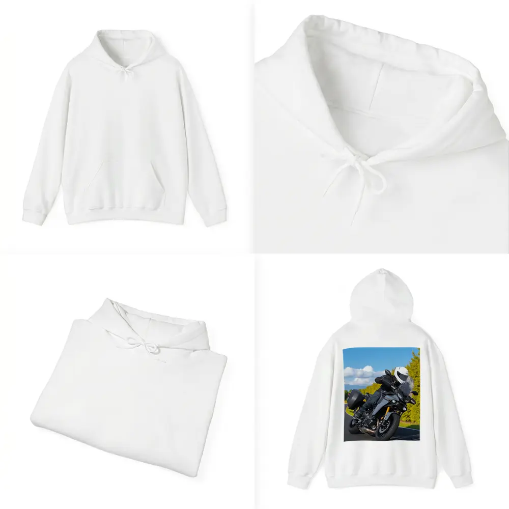 Yamaha Tracer Rider Leaning Into Corner Road – Hoodies