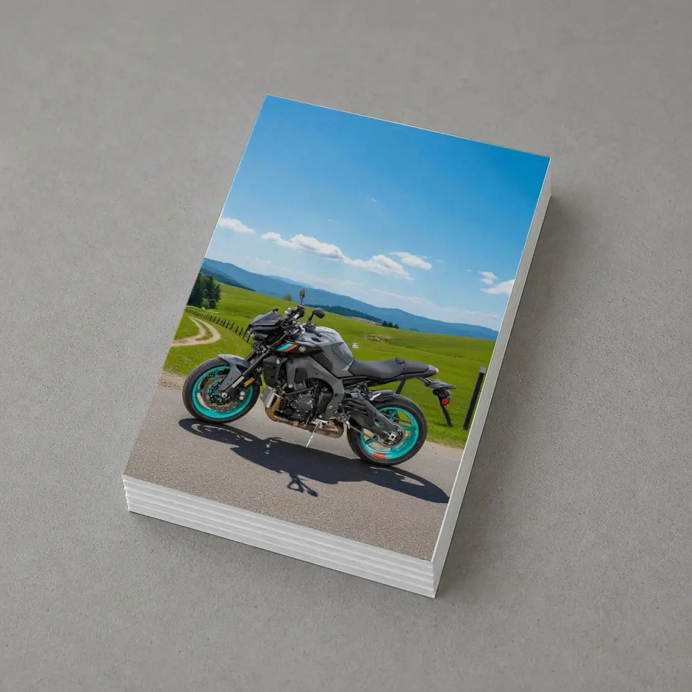 Yamaha MT Ten Teal Wheels Green Hills – Postcards