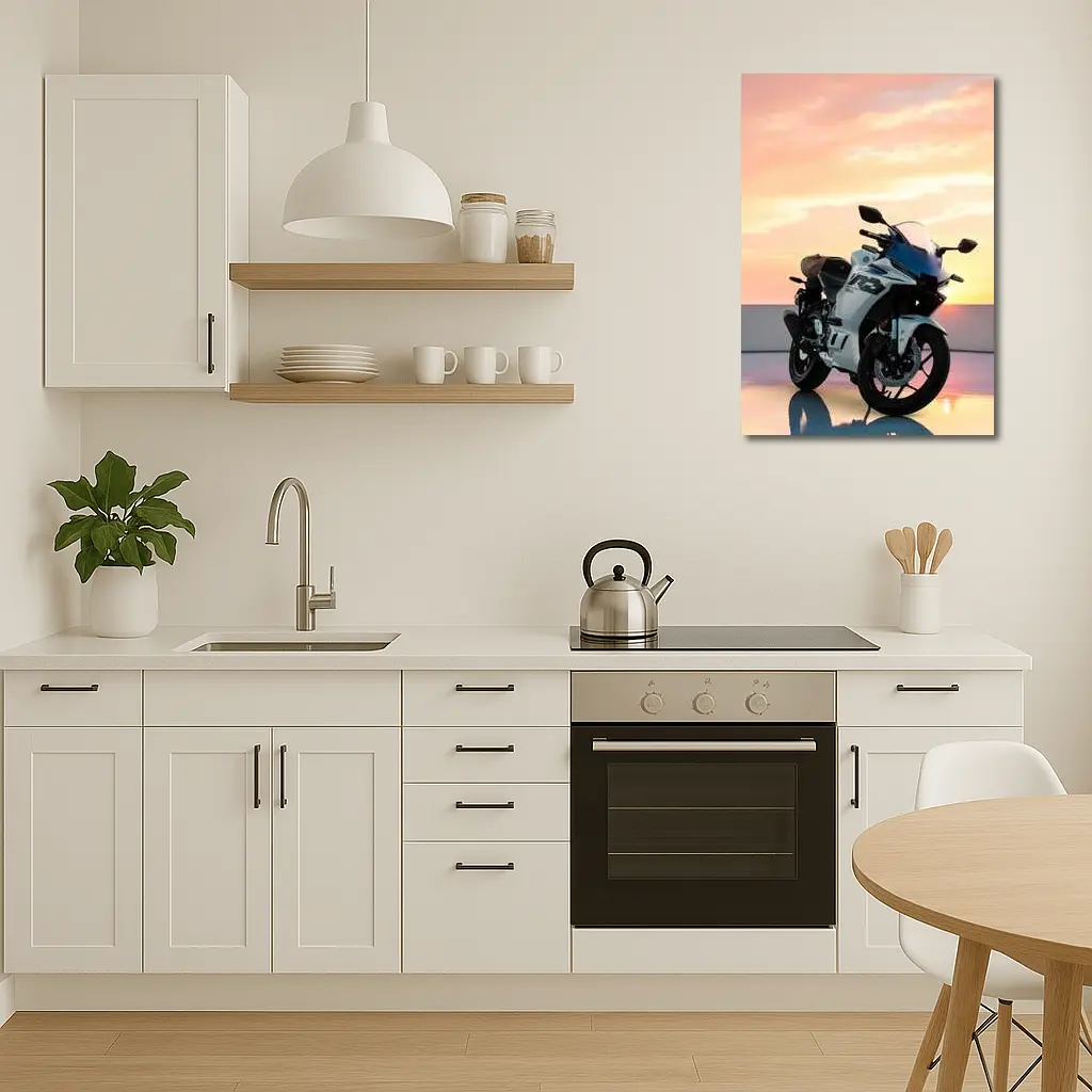 Yamaha R3 Sport Bike Sunset Sky – Wall Art