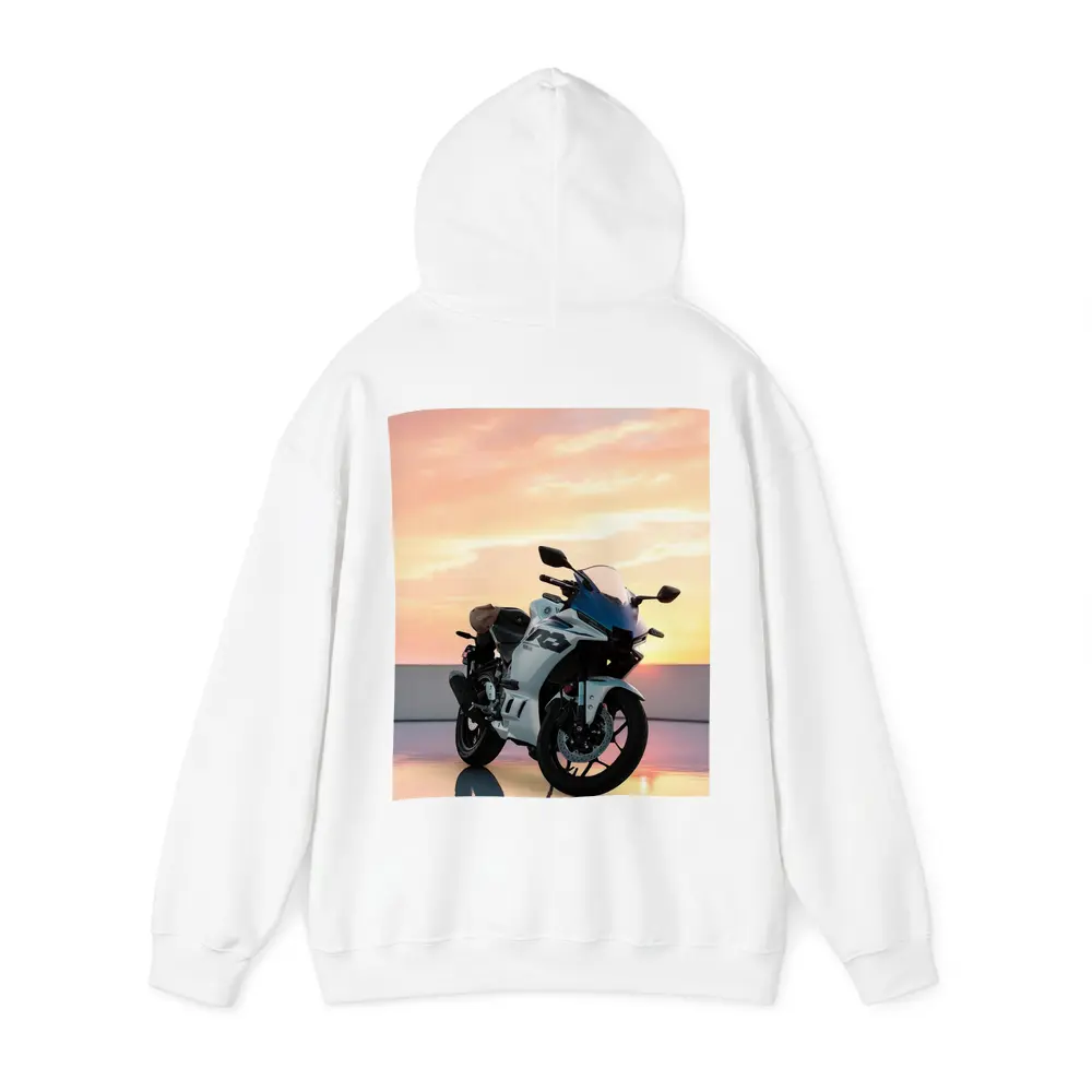 Yamaha R3 Sport Bike Sunset Sky – Hoodies