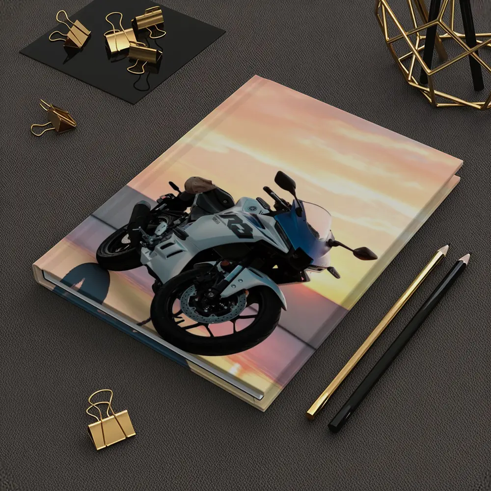 Yamaha R3 Sport Bike Sunset Sky – Notebooks