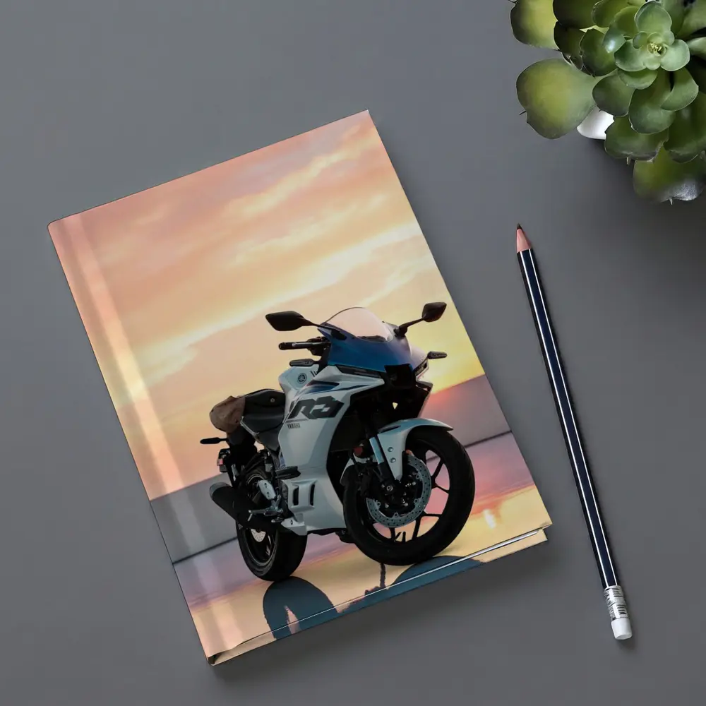 Yamaha R3 Sport Bike Sunset Sky – Notebooks