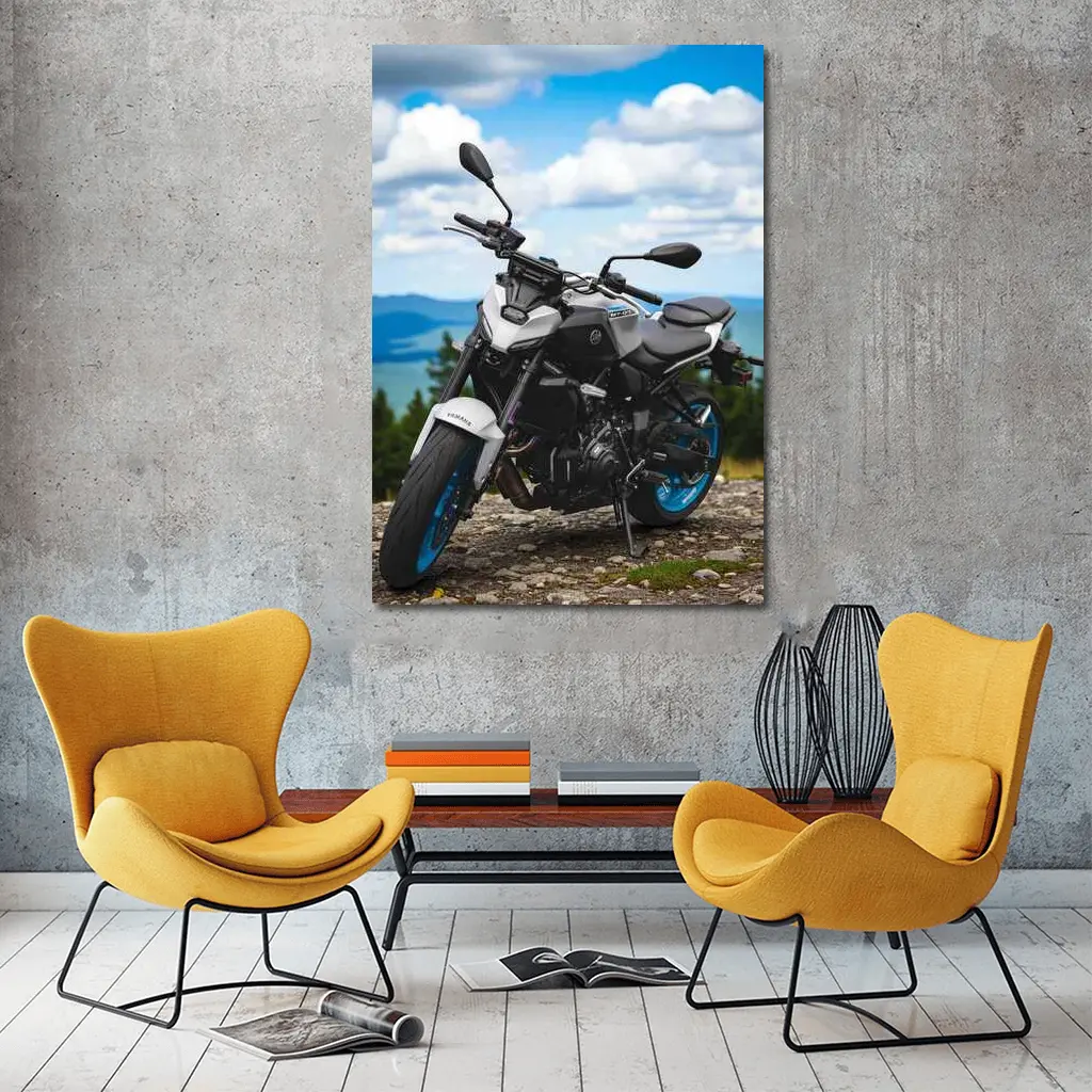 Yamaha MT07 Naked Bike Mountain Landscape – Wall Art