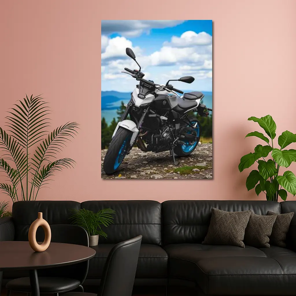 Yamaha MT07 Naked Bike Mountain Landscape – Wall Art