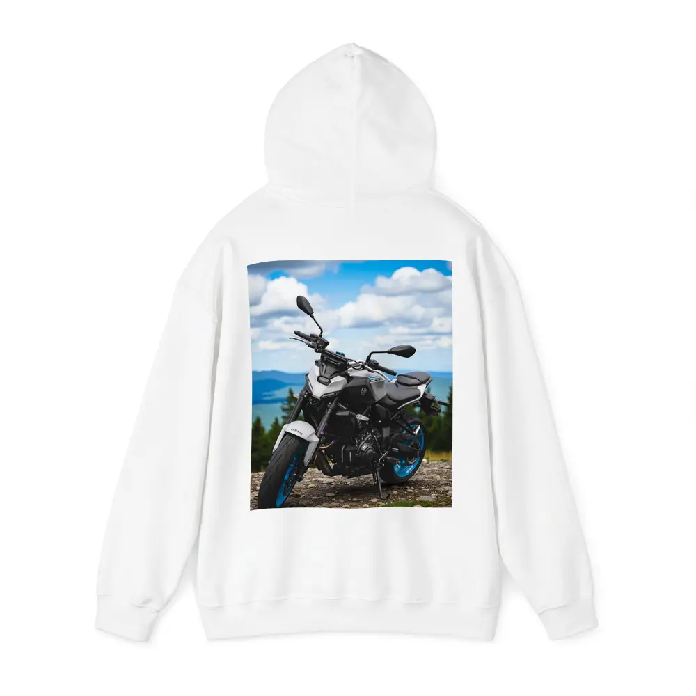 Yamaha MT07 Naked Bike Mountain Landscape – Hoodies