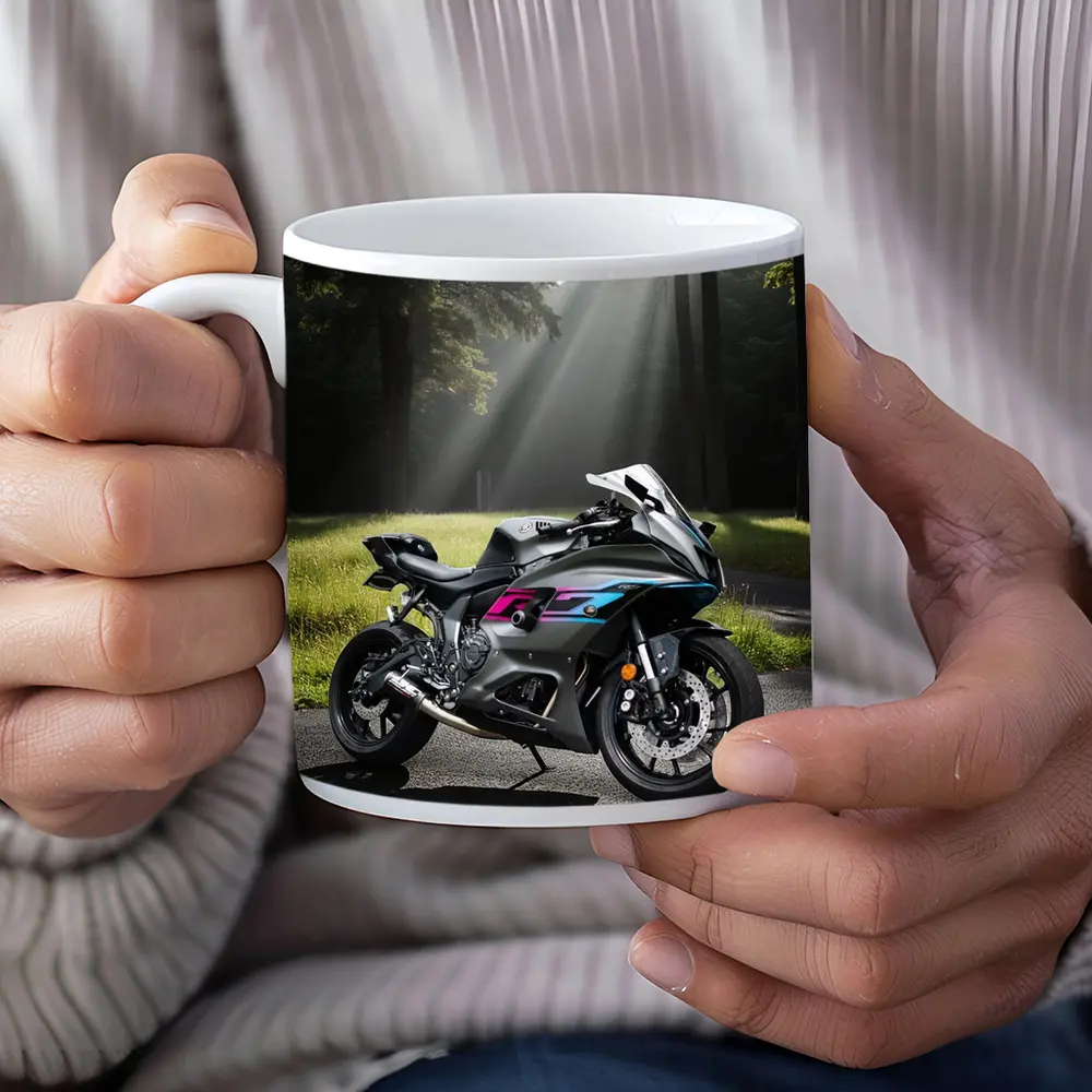 Sport Bike Superbike Forest Misty Road – Mugs