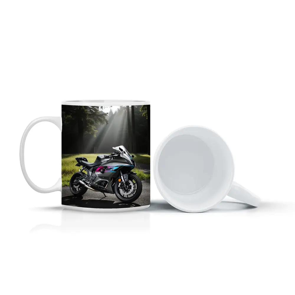 Sport Bike Superbike Forest Misty Road – Mugs