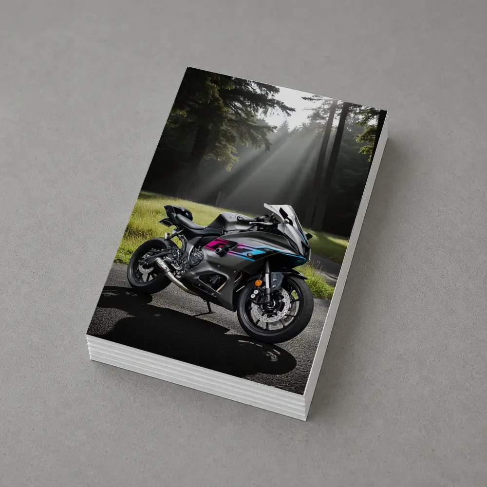 Sport Bike Superbike Forest Misty Road – Postcards