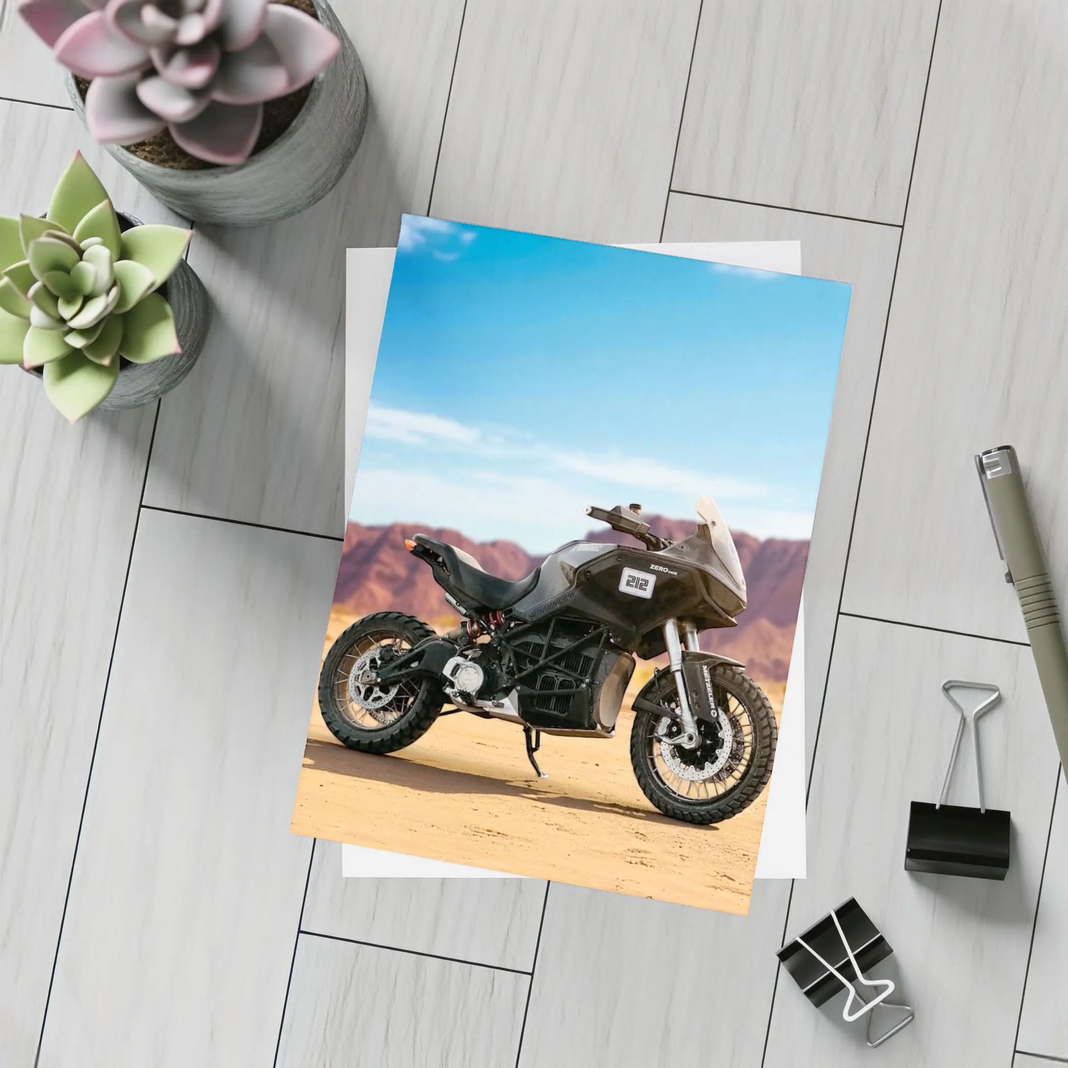 Zero Motorcycles Electric Adventure Bike Desert – Postcards