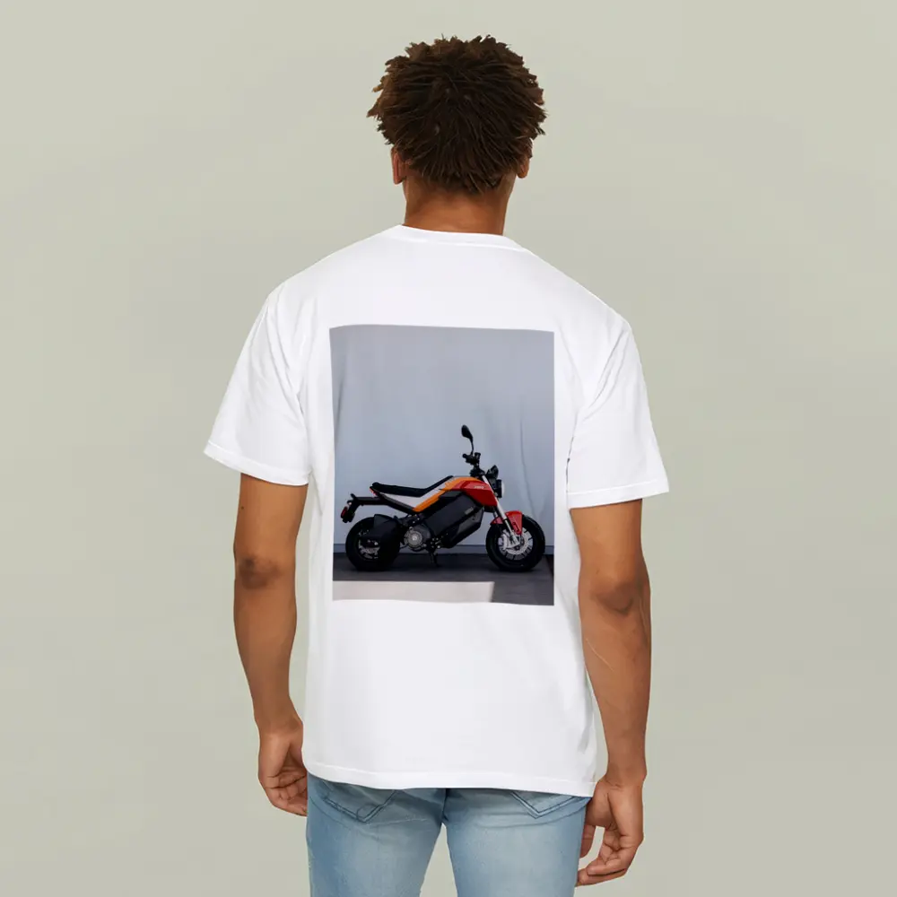 Zero Electric Motorcycle Red Orange Side Profile – T-Shirts