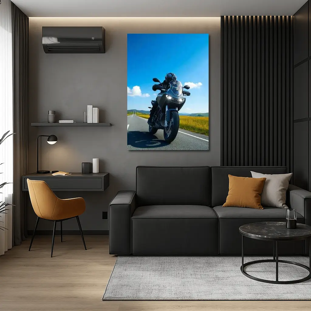 Adventure Touring Motorcycle Open Road Countryside – Wall Art