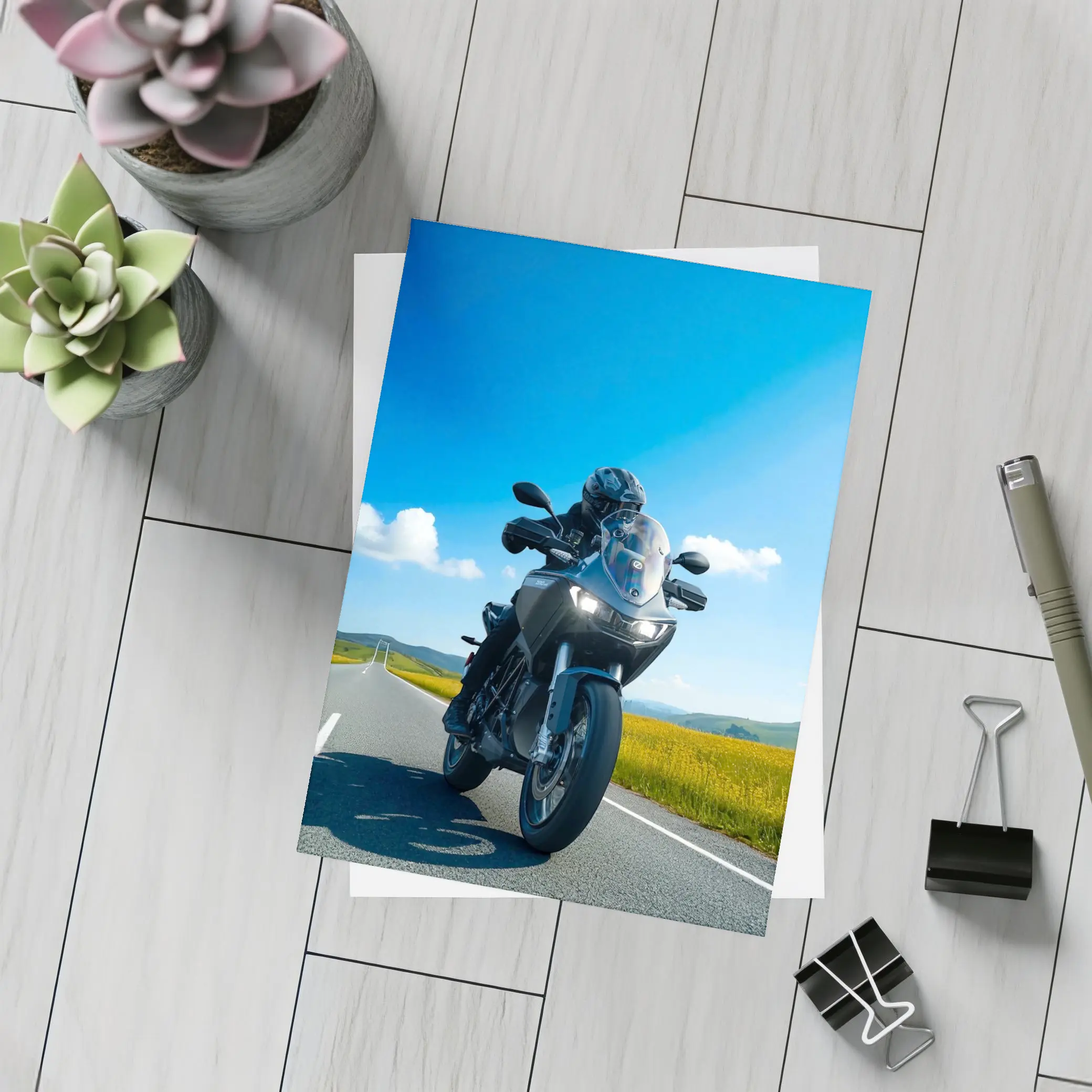 Adventure Touring Motorcycle Open Road Countryside – Postcards