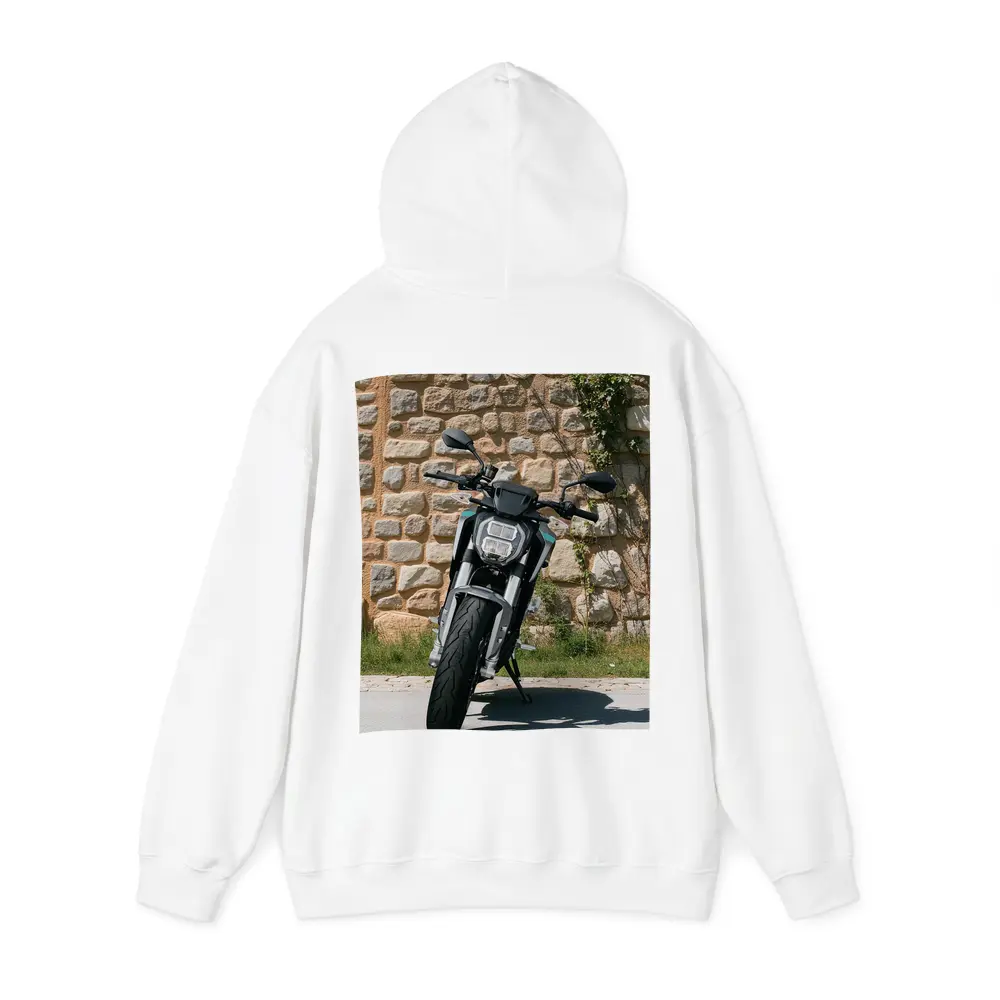 Naked Streetfighter Motorcycle Against Stone Wall – Hoodies