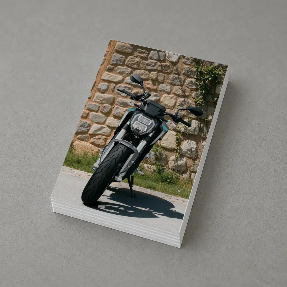 Naked Streetfighter Motorcycle Against Stone Wall – Postcards