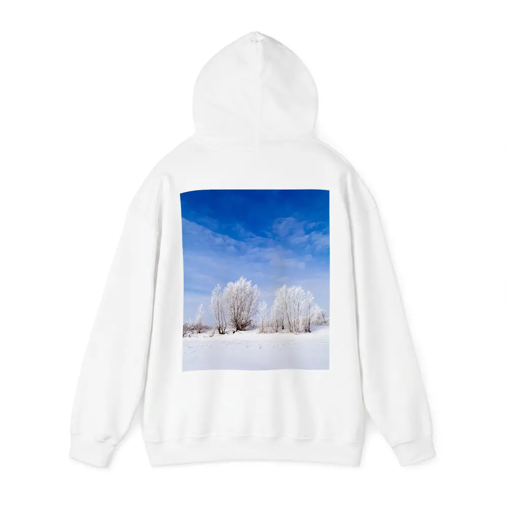 Frost Covered Trees Snowy Winter Landscape – Hoodies