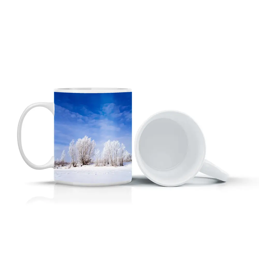 Frost Covered Trees Snowy Winter Landscape – Mugs