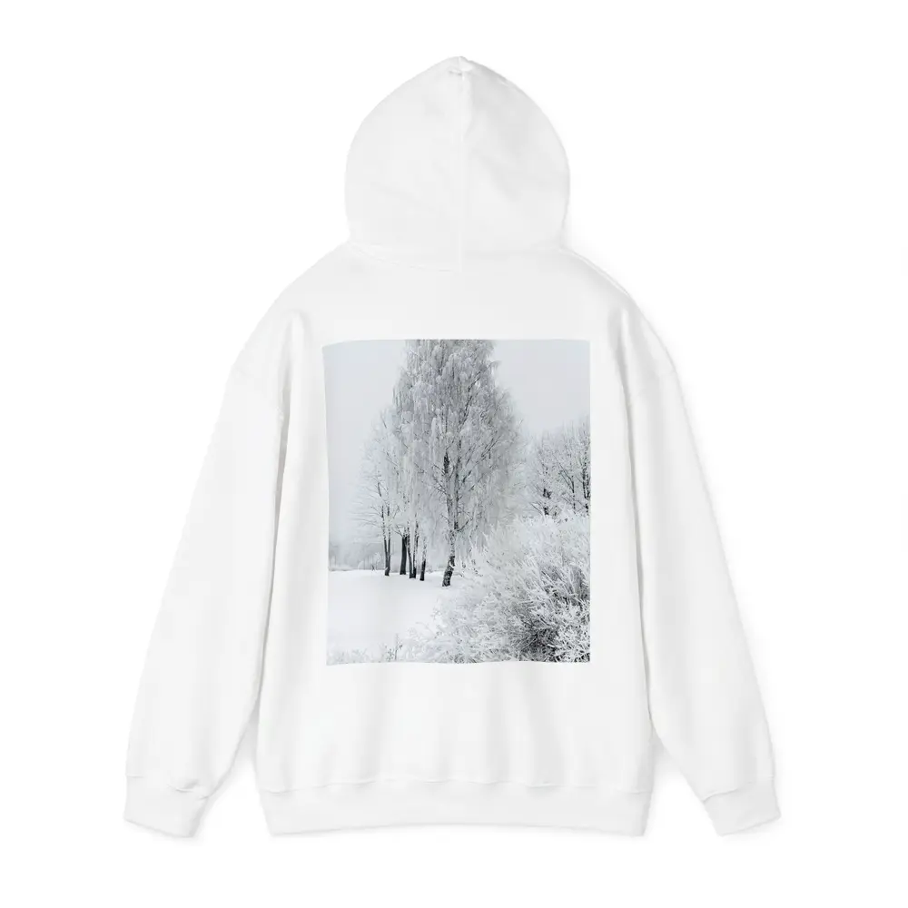 Frost Covered Birch Trees Winter Snow Scene – Hoodies