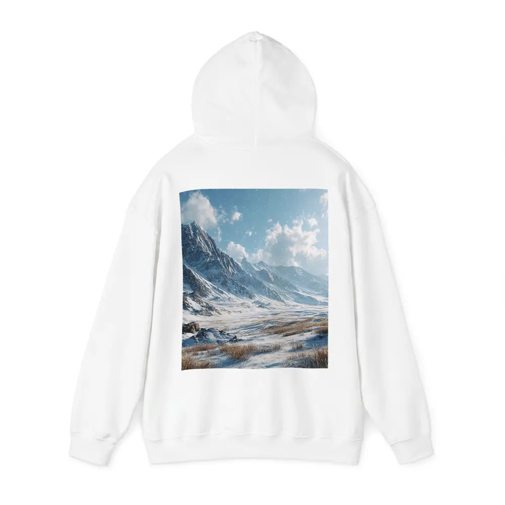 Snowy Mountain Valley Winter Landscape Scene – Hoodies