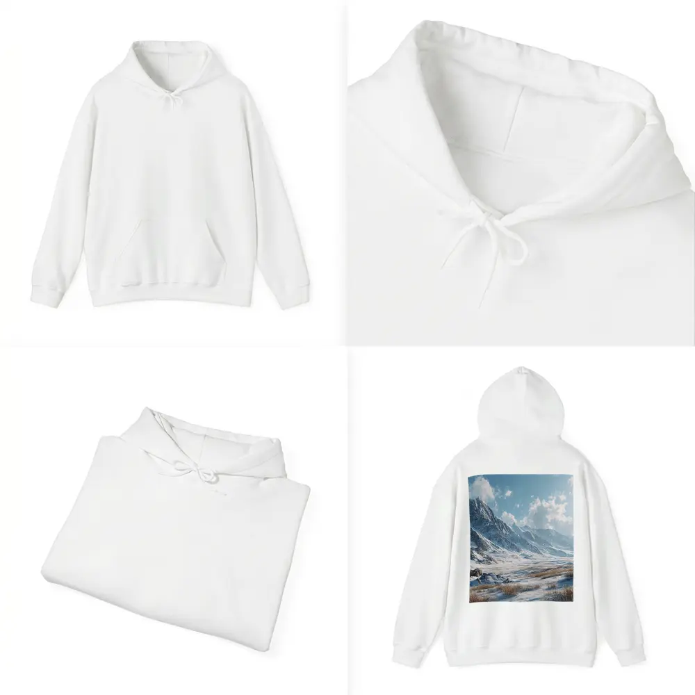 Snowy Mountain Valley Winter Landscape Scene – Hoodies