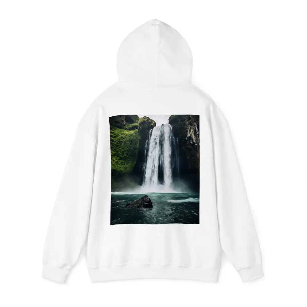 Massive Waterfall Crashing Into Turquoise Pool – Hoodies
