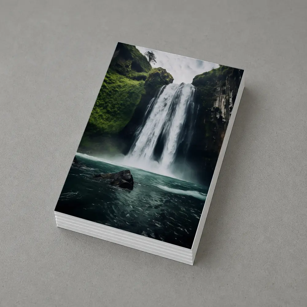 Massive Waterfall Crashing Into Turquoise Pool – Postcards